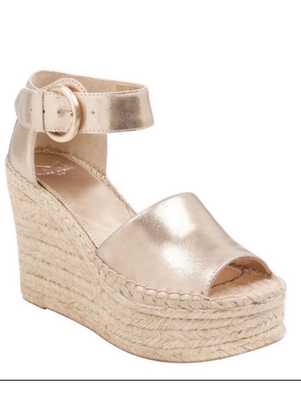 Marc Fisher Gold Espadrille
Wedge Sandal